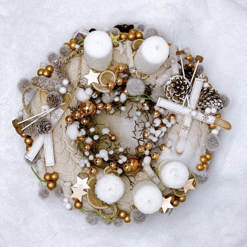 Christmas wreath "Glittering gold" Christmas wreath "Glittering gold"