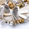 Christmas wreath "Glittering gold" Christmas decorations - 4