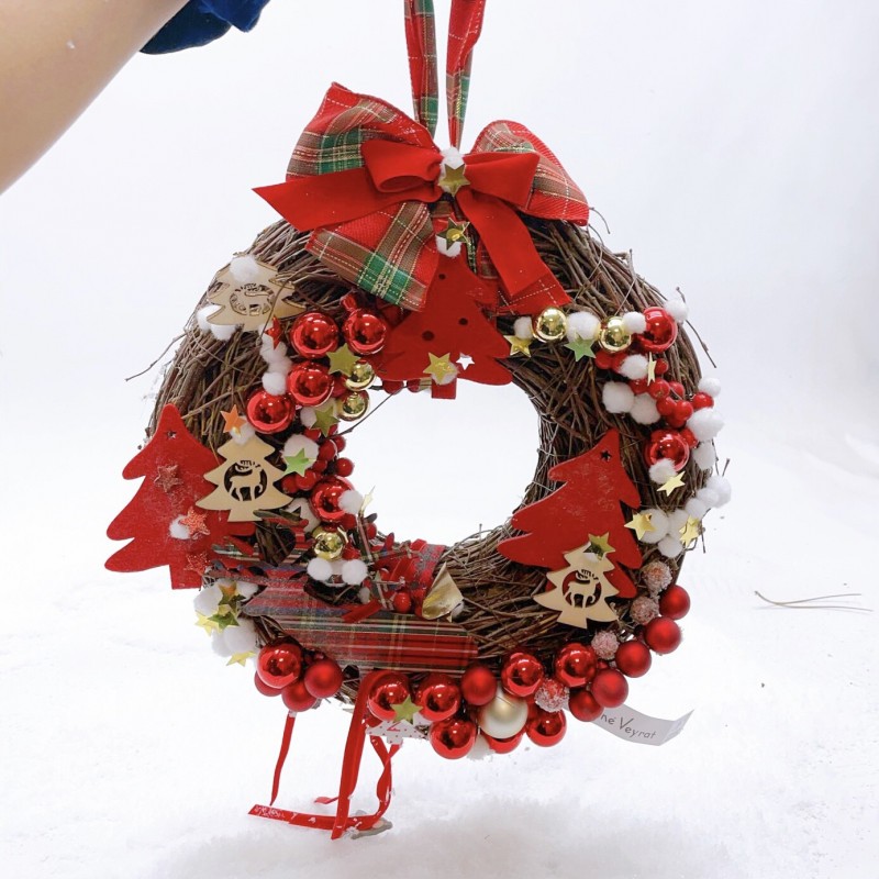 Christmas door wreath "Queen" Christmas decorations - 1