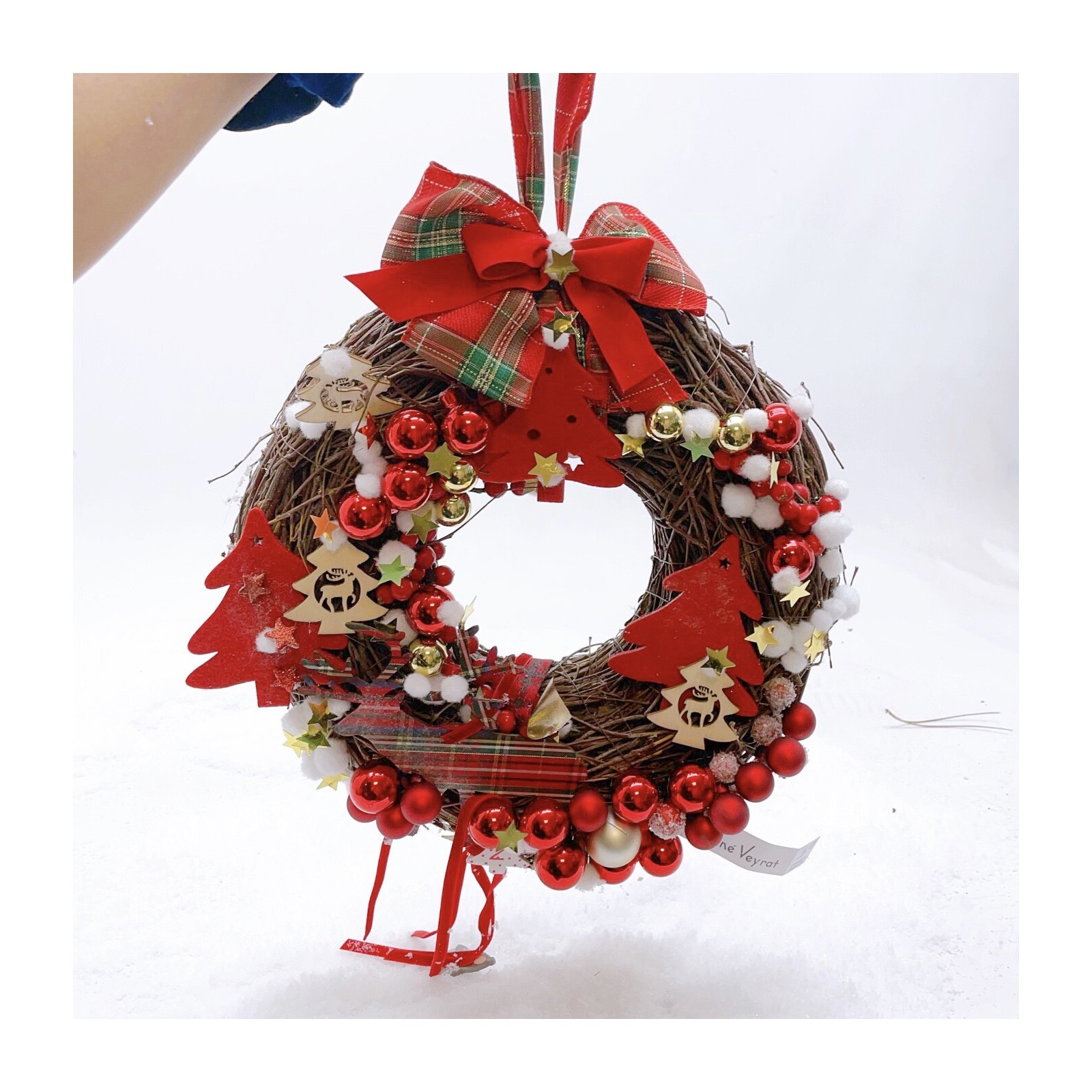 Christmas door wreath "Queen" Christmas decorations - 1