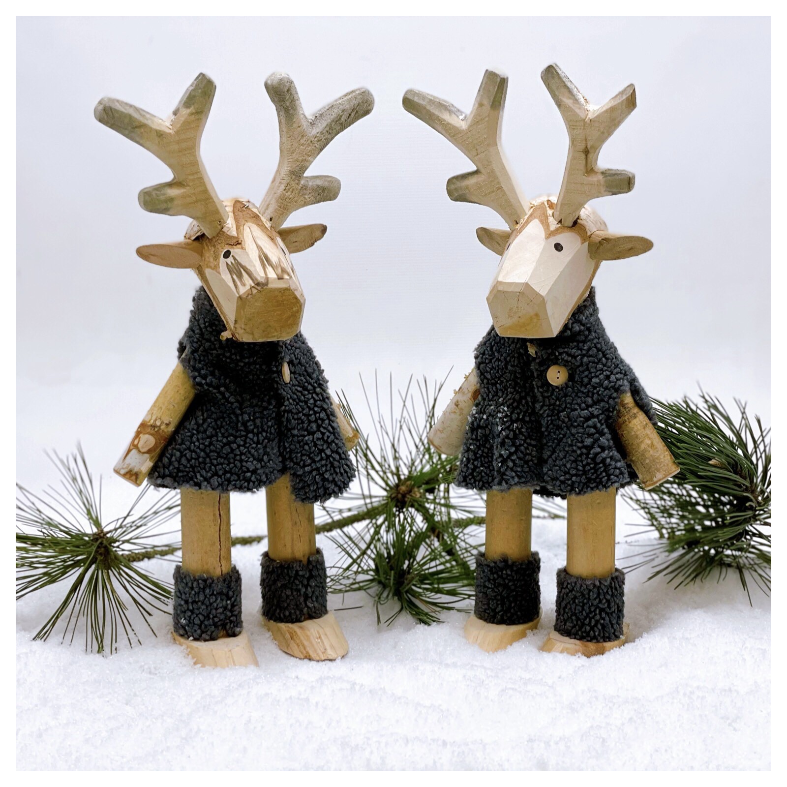 Couple de cerfs Décorations de Noël - 1
