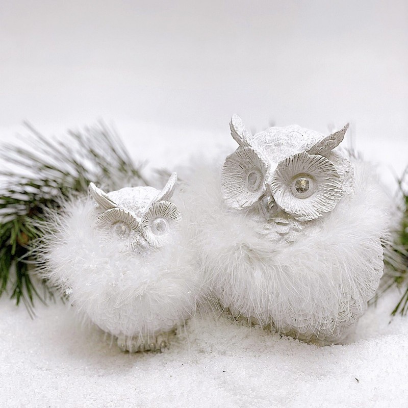 Couple de Hiboux Décorations de Noël - 1 Couple de Hiboux Décorations de Noël - 1