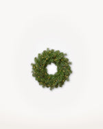 Couronne de Noël Étincelles de 30 cm : Nordmann naturel tissé de LED blanc chaud 